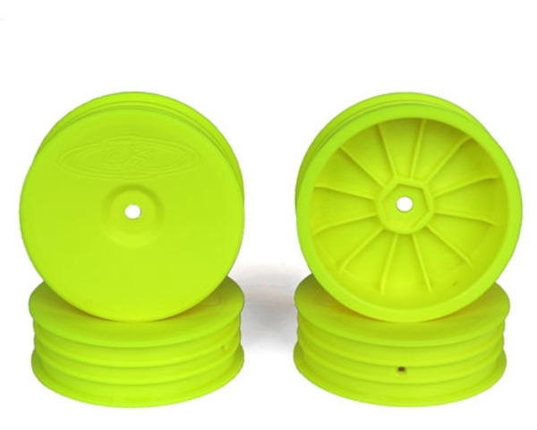 Slim Speedline Buggy Wheels for B6/B6D/RB6 Front Yellow 4 pieces photo
