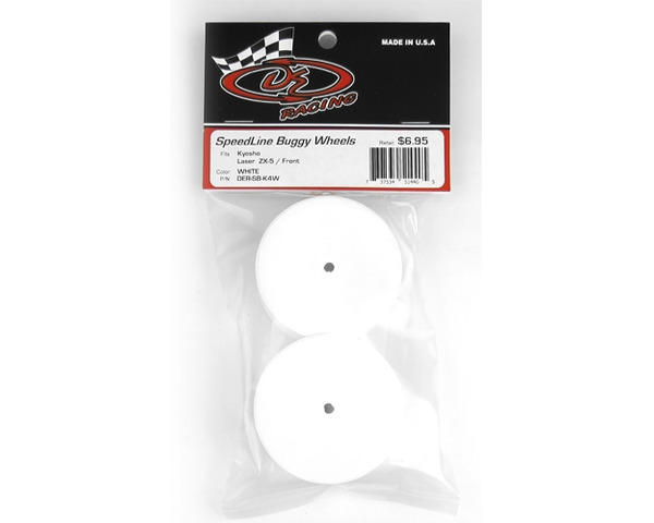 discontinued SpeedLine 2.2 Buggy Wheels Kyosho ZX-6 Front White photo