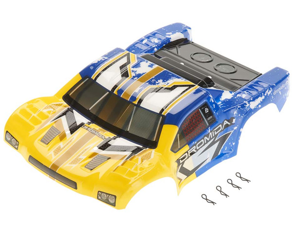 Body Printed w/Decals Blue/Yellow Short Course V2 photo