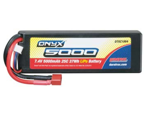 discontinued Lipo Onyx 2s 7.4v 5000mah 25c Hard Case Deans Plug photo