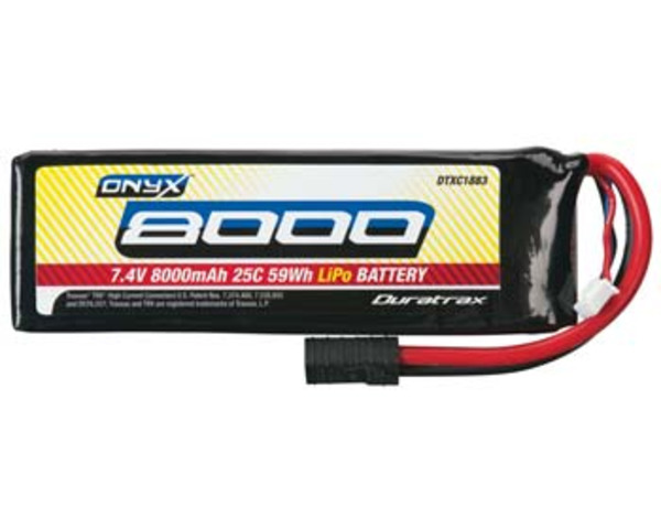 Lipo Onyx 2s 7.4v 8000mah 25c Soft Case Tra Plug photo