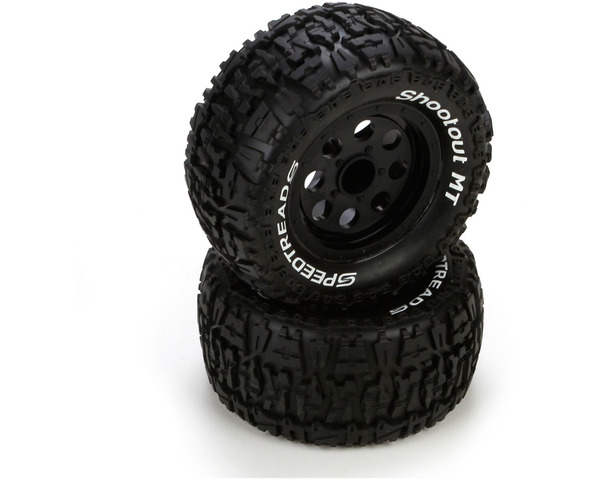 FR/R Tire Premounted Black Wheel 2 : 1:10 2wd/4wd Ruckus photo