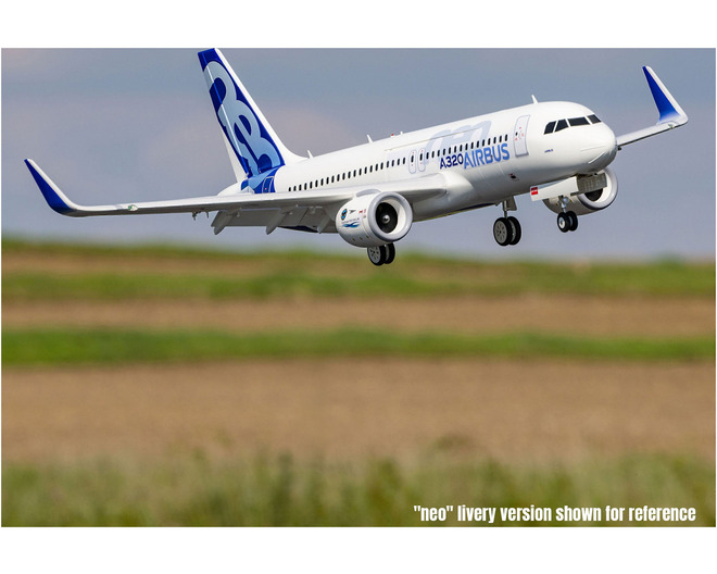 Airbus A320neo 1.5m Airliner Twin 64mm EDF BNF Basic with AS3X+ photo