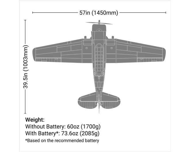 SNJ-5/AT-6 Texan 1.5m BNF Basic with AS3X+ and SAFE Select photo