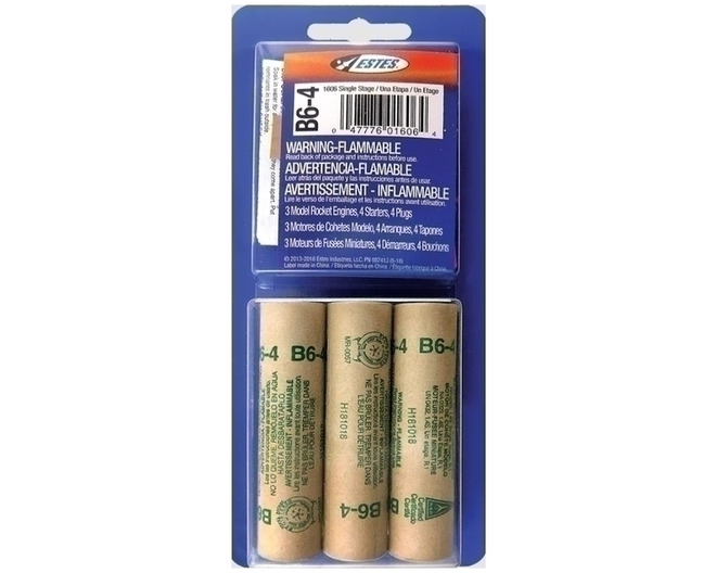 Rockets B6-4 Model Rocket Engines 3pk photo