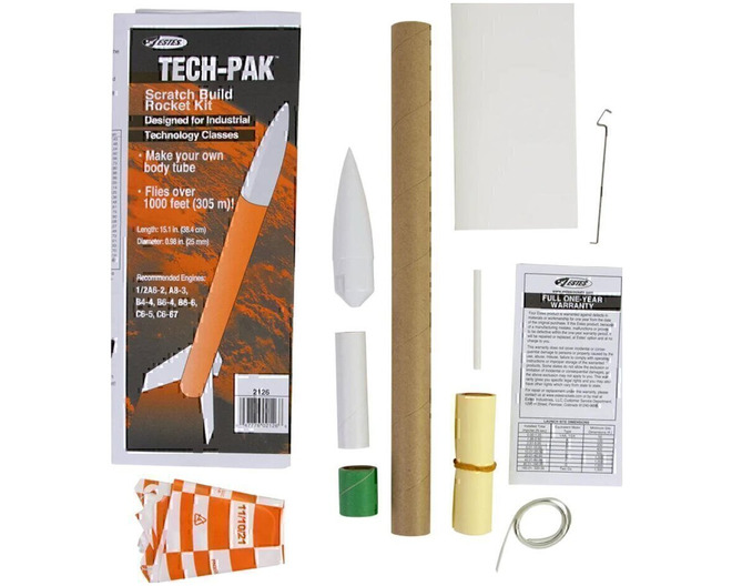 Tech-Pak Scratch Build Flying Model Rocket Kit photo