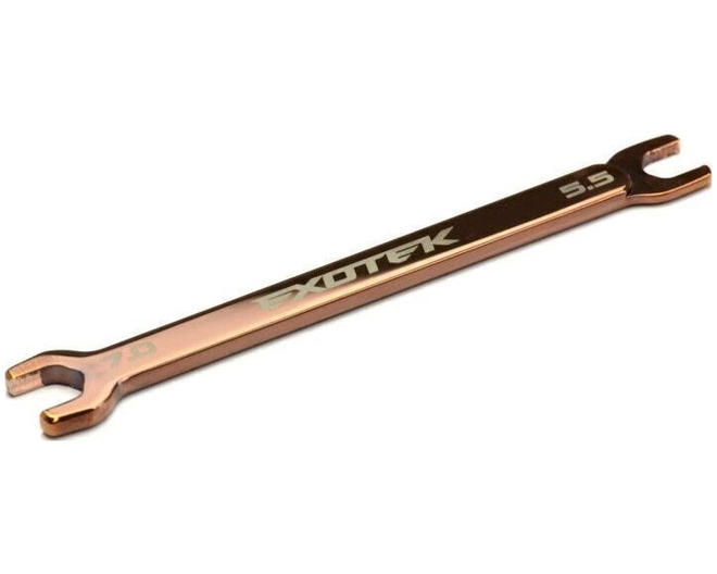 5.5 / 7.0mm Nut Wrench Polished Steel photo