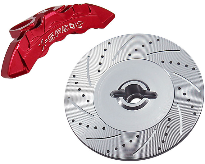 CNC T6 Brake Disc Red Caliper FZD2 photo