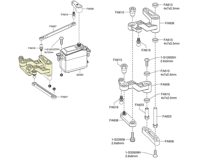 CNC T6 Bearing steering bellcrank FZD2 photo