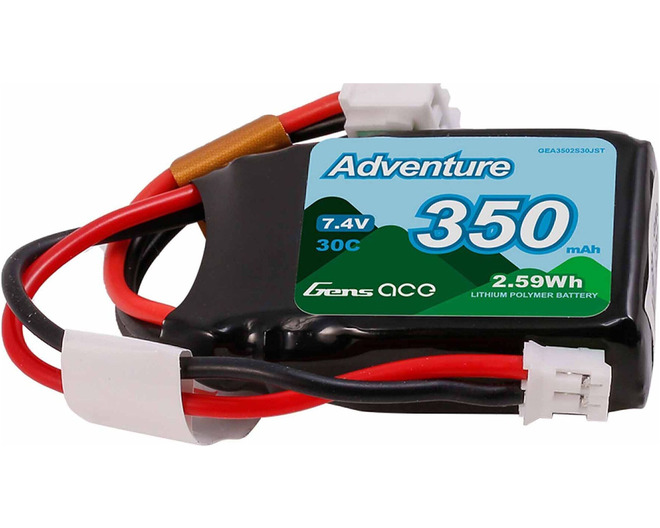 Gens ace Adventure 350mAh 2S 30C 7.4V LiPo Battery Pack with JST photo