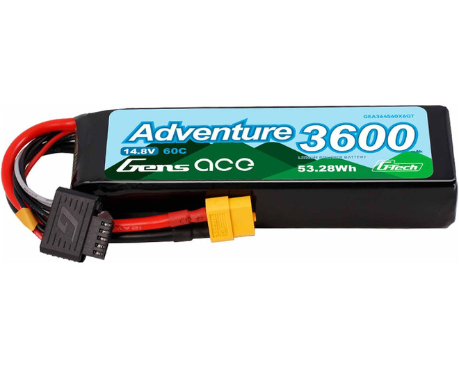 3600mAh 4S 60C 14.8V Adventure G-tech LiPo Battery with aXT60 pl photo