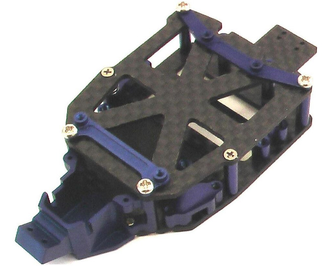 Tap to zoom discontinued Carbon Fiber Complete Chassis (Blue) - Losi 1/36 Mi