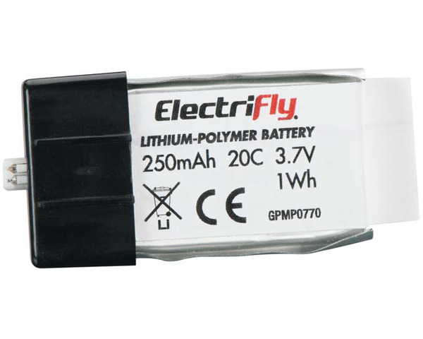 ElectriFly LiPo 1S 3.7V 250mAh 20C Plug In photo