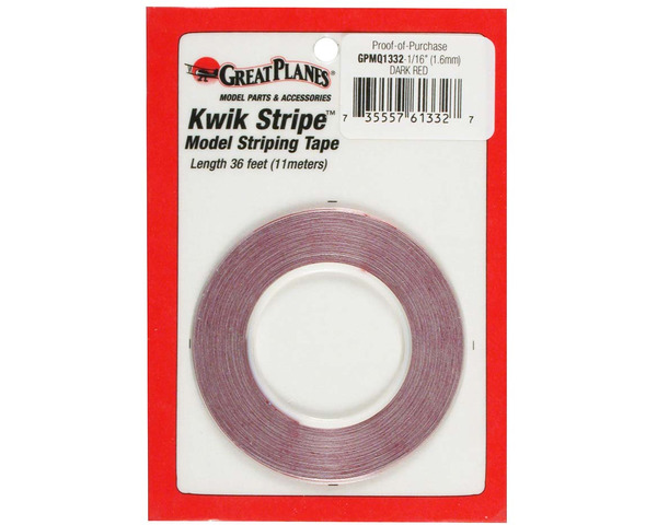 discontinued  Striping Tape Dark Red 1/16 inch photo