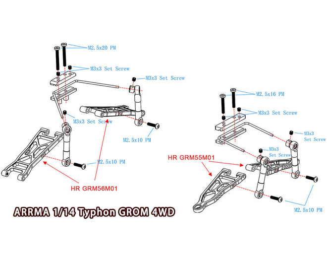 Anti-Roll Sway Bar set Grom Typhon Nascar photo