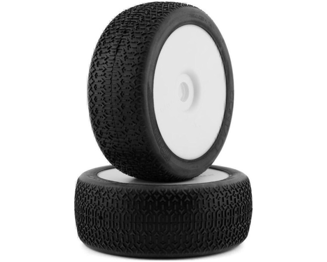 Contact Pre-Mounted 1/8 Buggy Tires (2) (White) (Extra Soft) photo