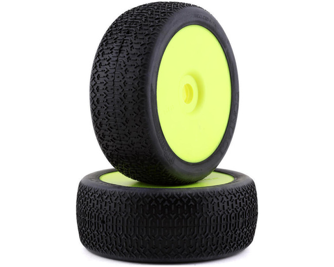 Contact Pre-Mounted 1/8 Buggy Tires (2) (Yellow) (Extra Soft) photo