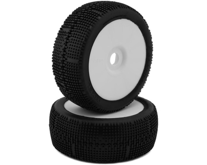 Pixel Pre-Mounted 1/8 Buggy Tires (White) (2) (N25 - Super Soft) photo