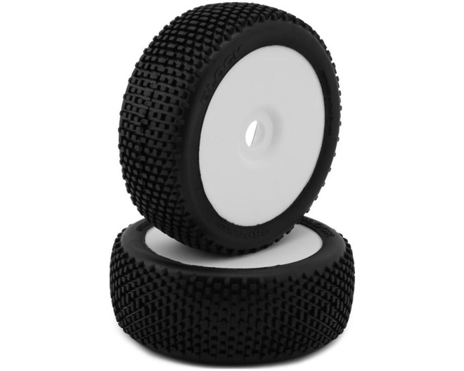 Block Pre-Mounted 1/8 Buggy Tires (White) (2) (N35 - Soft) photo