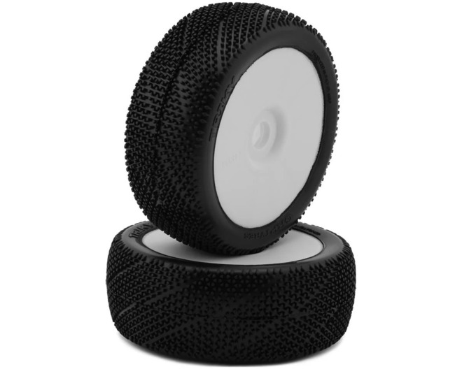 Triky Pre-Mounted 1/8 Buggy Tires (White) (2) (S25 - Super Soft) photo