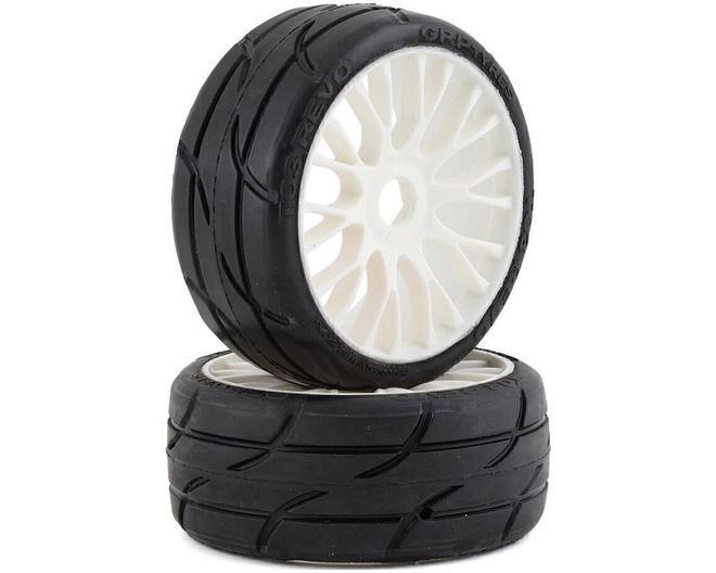 Gt - To3 Revo Belted Pre-Mounted 1/8 Buggy Tires (White) (2) (Xm photo
