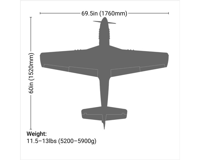 P-51d Mustang 20cc Arf photo