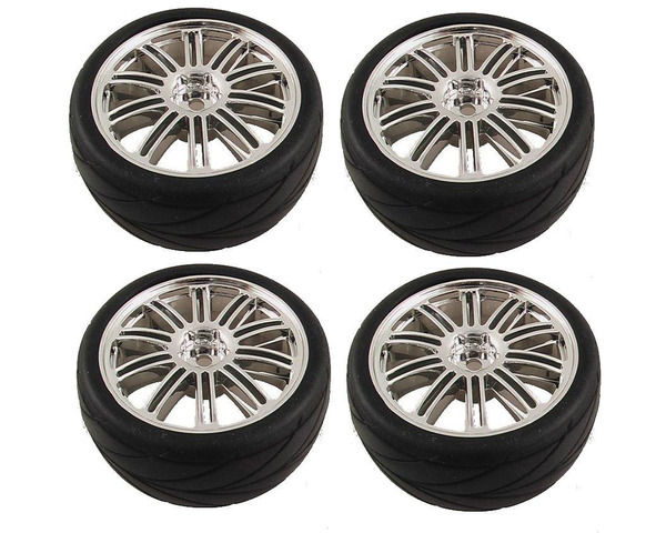 chrome 10 Spoke Wheel Tire Set (4)