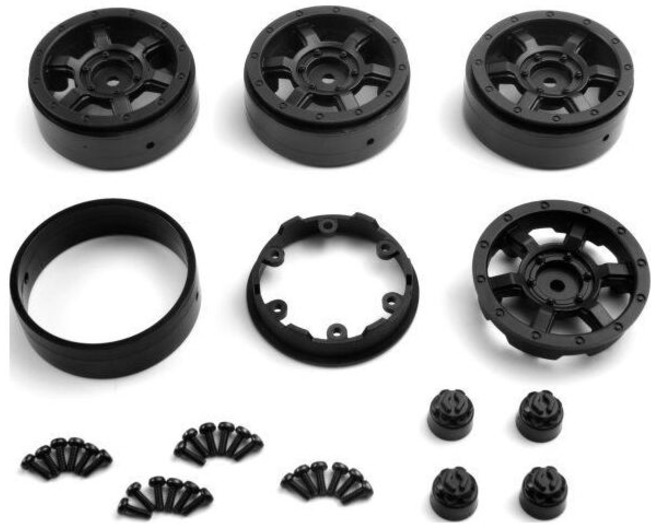 Cc-6 Beadlock Wheel 1.3in Black/4 pieces photo