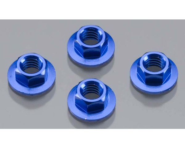discontinued Serrated Flange Nut M4 Blue (4) photo