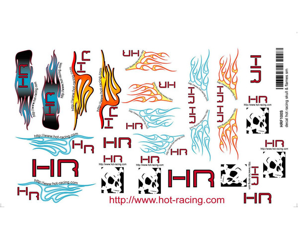 Flames Decal Sticker Sheet Small photo