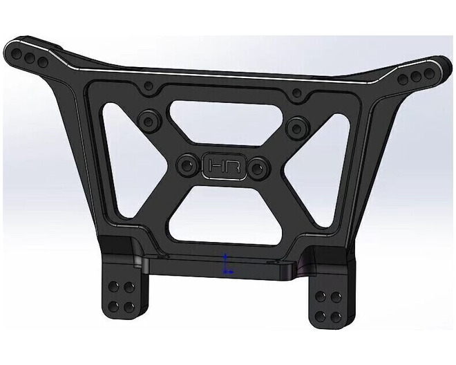 Black Aluminum Rear Shock Tower 2WD EHD photo