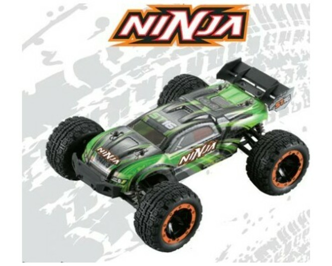 Ninja 1/16th Scale Brushed RTR 4WD Truggy Green photo