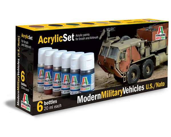 Modern Military Vehicles Acrylic Paint Set (6) photo