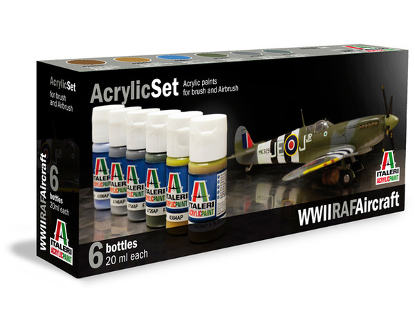 discontinued WWII RAF Aircraft 6 Color Asst Acrylic Paint Set photo