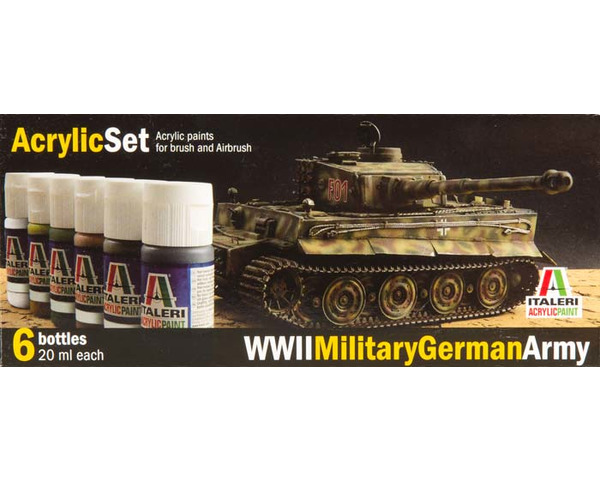 WWII Military German Army Acrylic Paint Set (6) photo