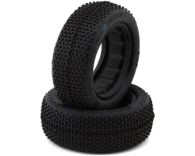 Double Dees V2 2.2 2WD 1/10 Front Buggy Tires (2) (Blue) photo