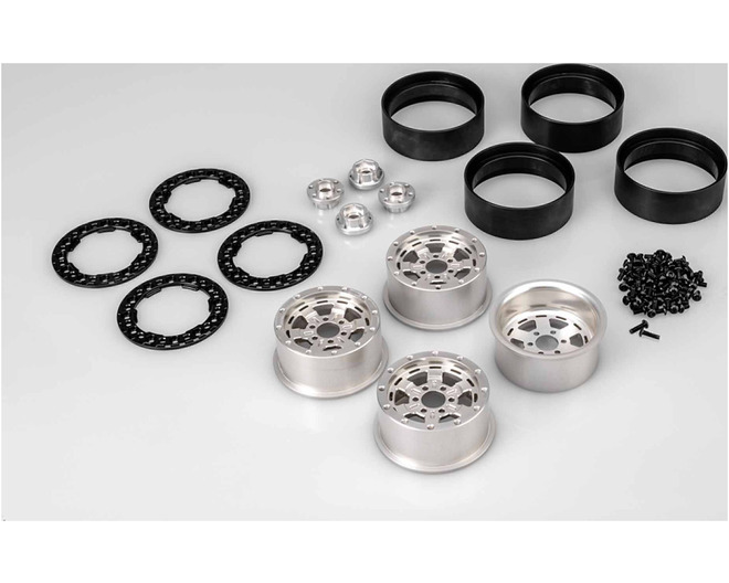 Jammer 2.2 Crawler Wheel Natural W/ Black Beadlock 4pc Fits photo