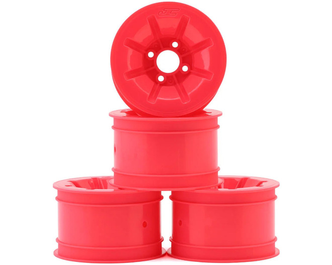 RC10 Pioneer 2.2 Rear Wheels W/Adapters (Pink) (4) photo