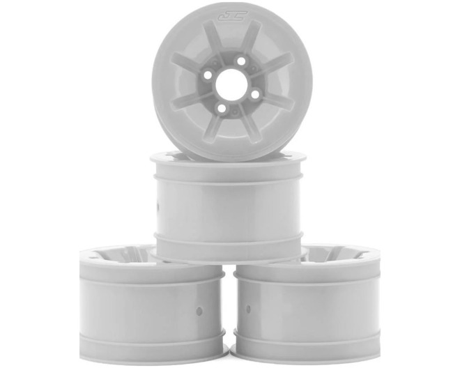 RC10 Pioneer 2.2 Rear Wheels W/Adapters (White) (4) photo