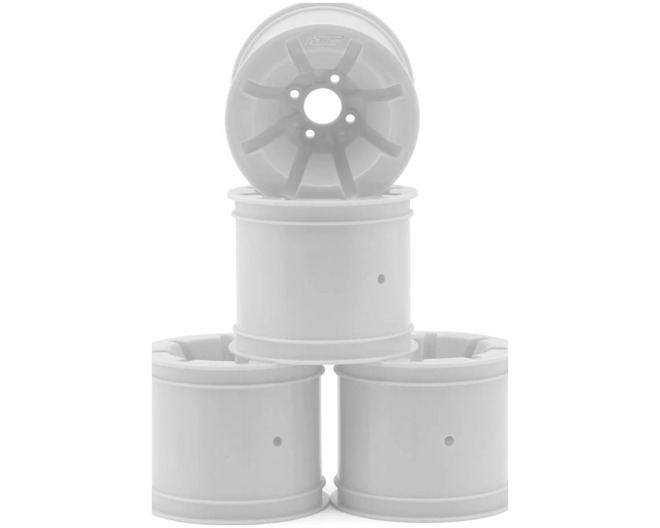 RC10t Pioneer 2.2 Rear Wheels W/Adapters (White) (4) photo
