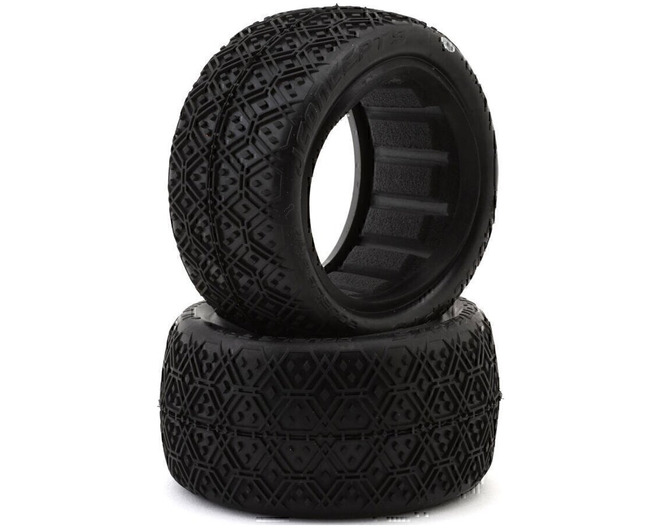 Double Bar 2.2 Rear Buggy Off-Road Tires (2) (Silver) photo