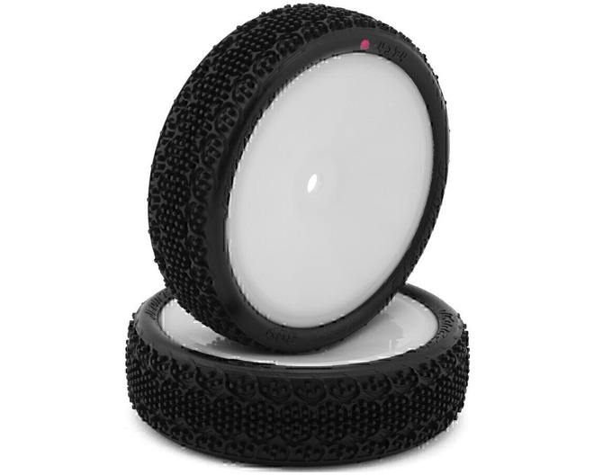 3dp 2.2 Pre-Mounted 2WD Front Buggy Carpet Tires (White) (2) (Pi photo