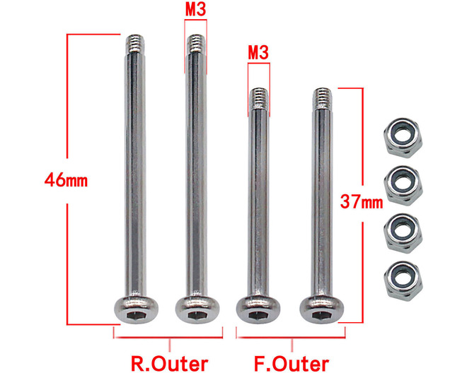 Hardened Chrome plated Steel Hinge-Pin (4) JTF photo