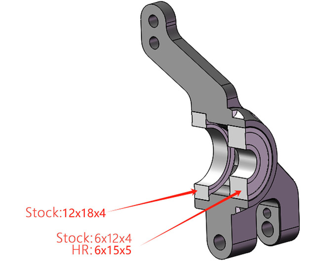 6061 HD Bearing Rear Hub Carriers JTF photo