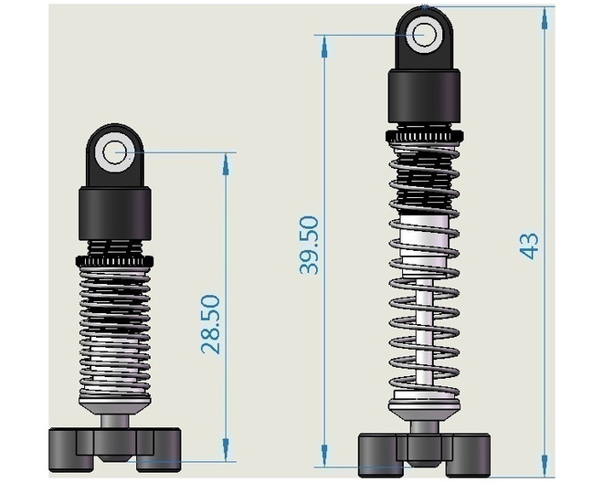 Aluminum Oil Damper Shocks Set (4) - Kyosho Mini-Z 4X4 photo
