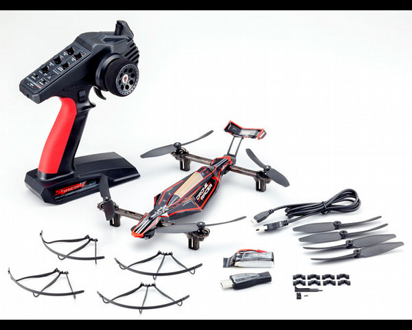 Ready-to-fly 1/18 Drone Racer Zephyr Force Black Readyset photo