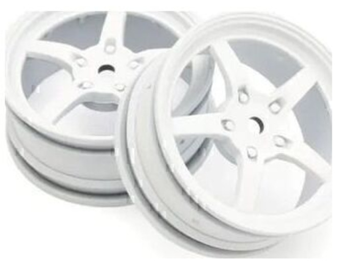 5-Spoke Racing Wheel White 2 pieces photo