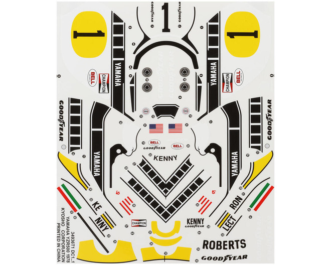 Hang On Racer Yamaha Yzr500 Decals Sheet photo