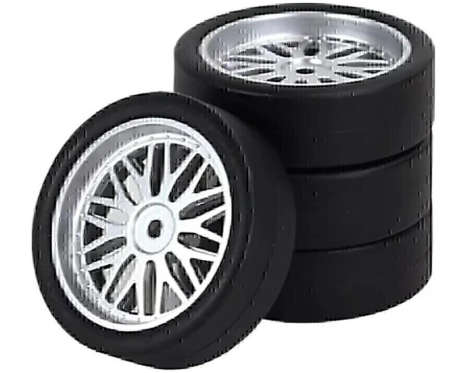 1/18 DRIFT TIRES- STYLE 1- CHROME photo