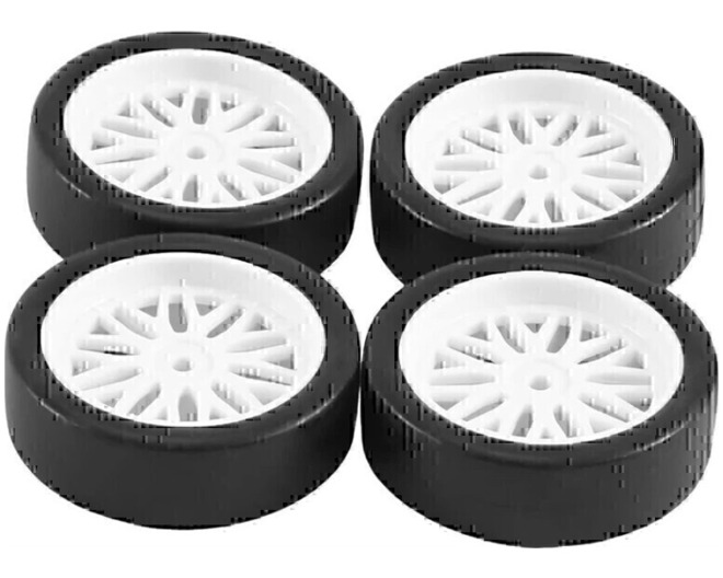 1/18 Drift Tires- Style 1- White photo